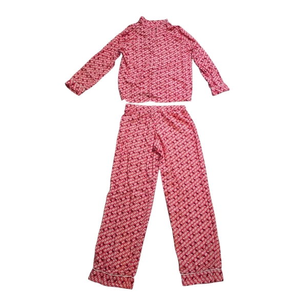 Victoria's Secret Deer 2 Piece Pajamas Pink White Black Size XS - Picture 2 of 16